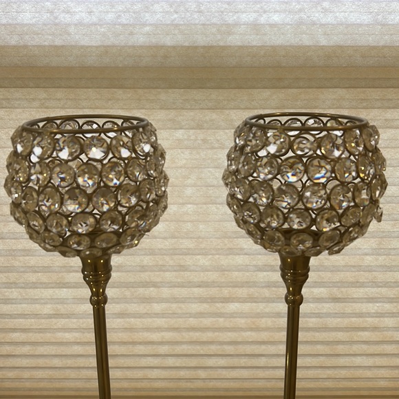 Two crystal candle stand - Picture 3 of 4